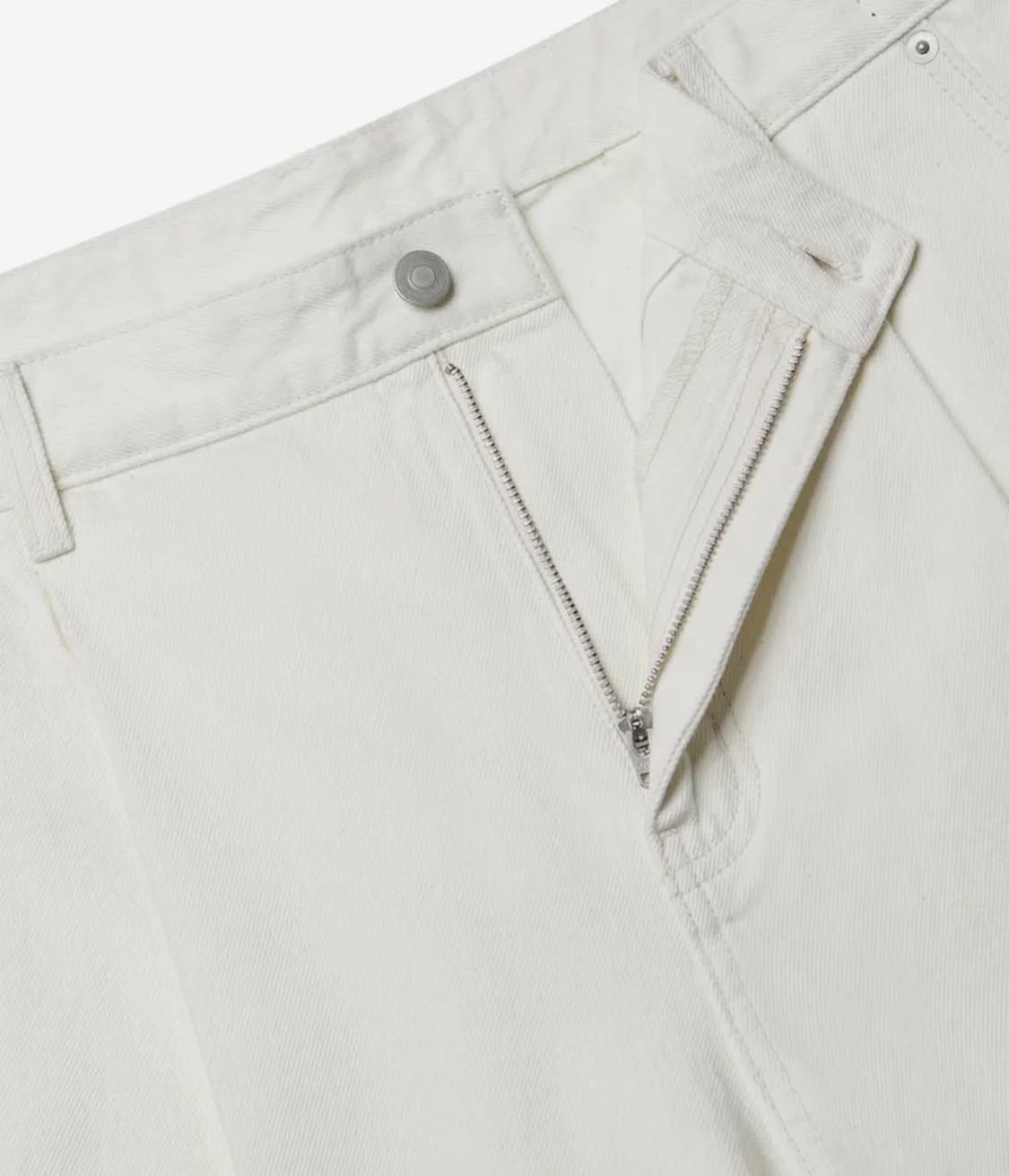 [짱구대디 컬래버]CONE 딥 턱 커브드 데님팬츠 [크림/28]무탠다드 상품이미지6