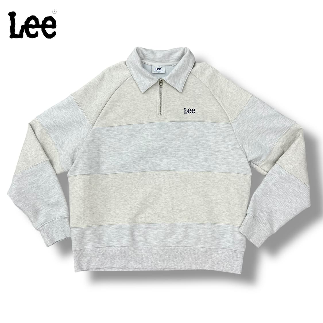 LEE 리 스트라이프 배색 카라 반집업 럭비티셔츠 상품이미지1