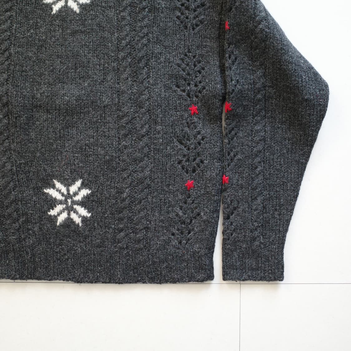 90s 울리치 빈티지 병정 자수 패턴 니트 (Woman) XL 상품이미지8