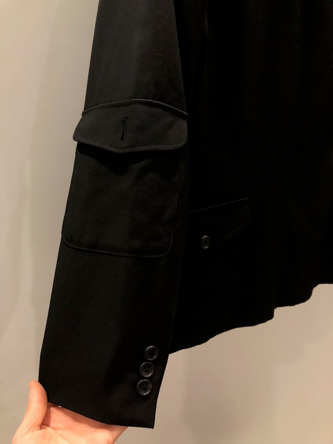 요지야마모토 뿌르옴므 17ss 테일러드 비대칭 재킷 상품이미지5