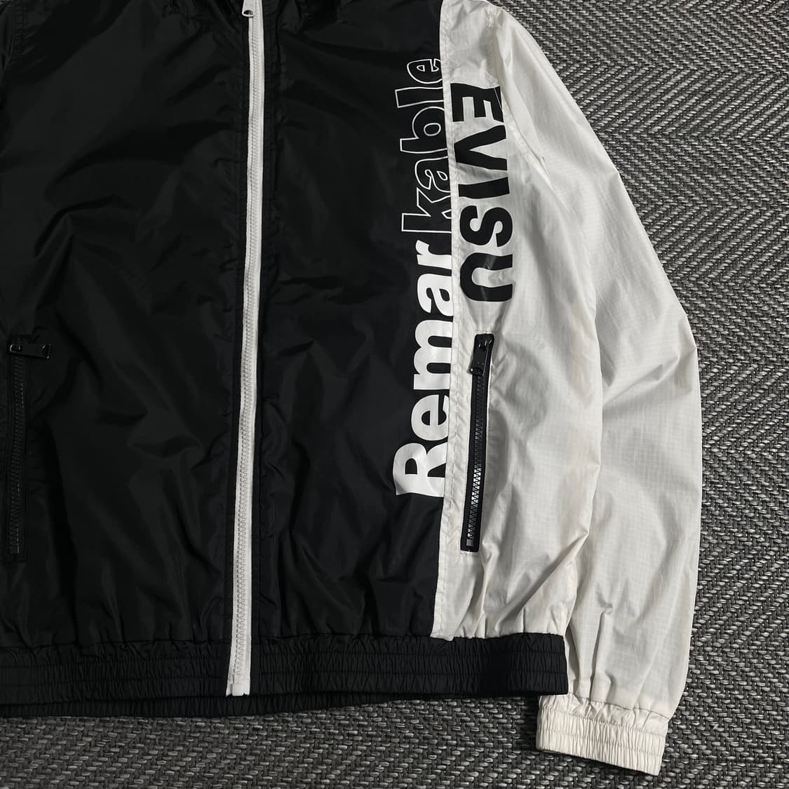 에비수 빅로고 배색 경량 바람막이 자켓o 3595 상품이미지3