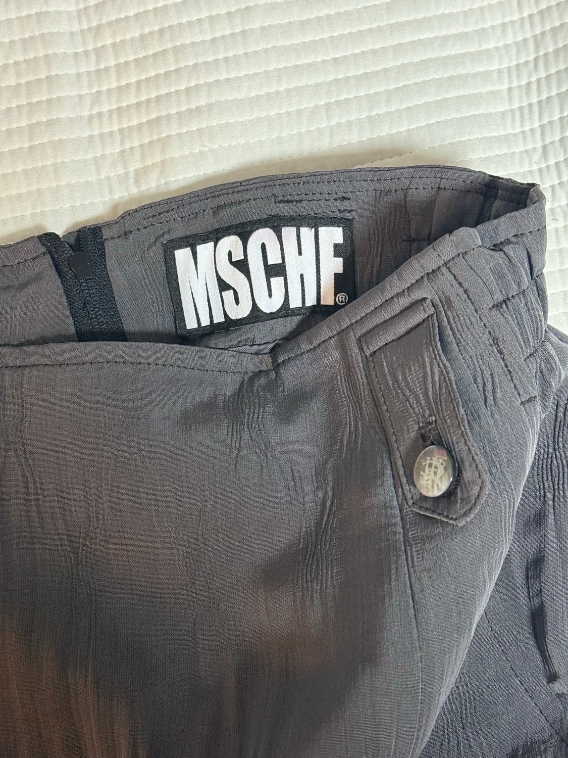 미스치프 트임 롱스커트 차콜 상품이미지1