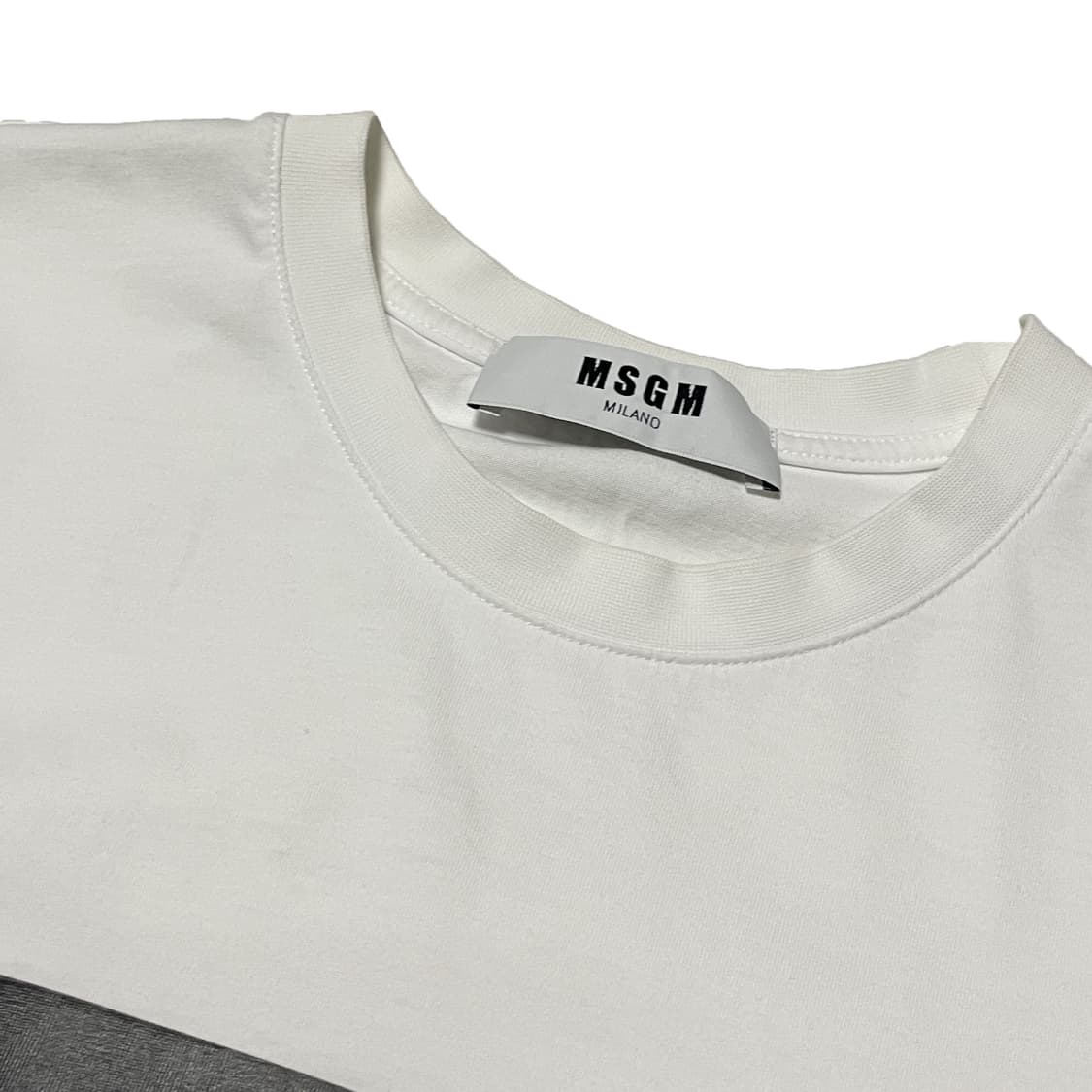 MSGM 박스로고 반팔 티셔츠 화이트 상품이미지5