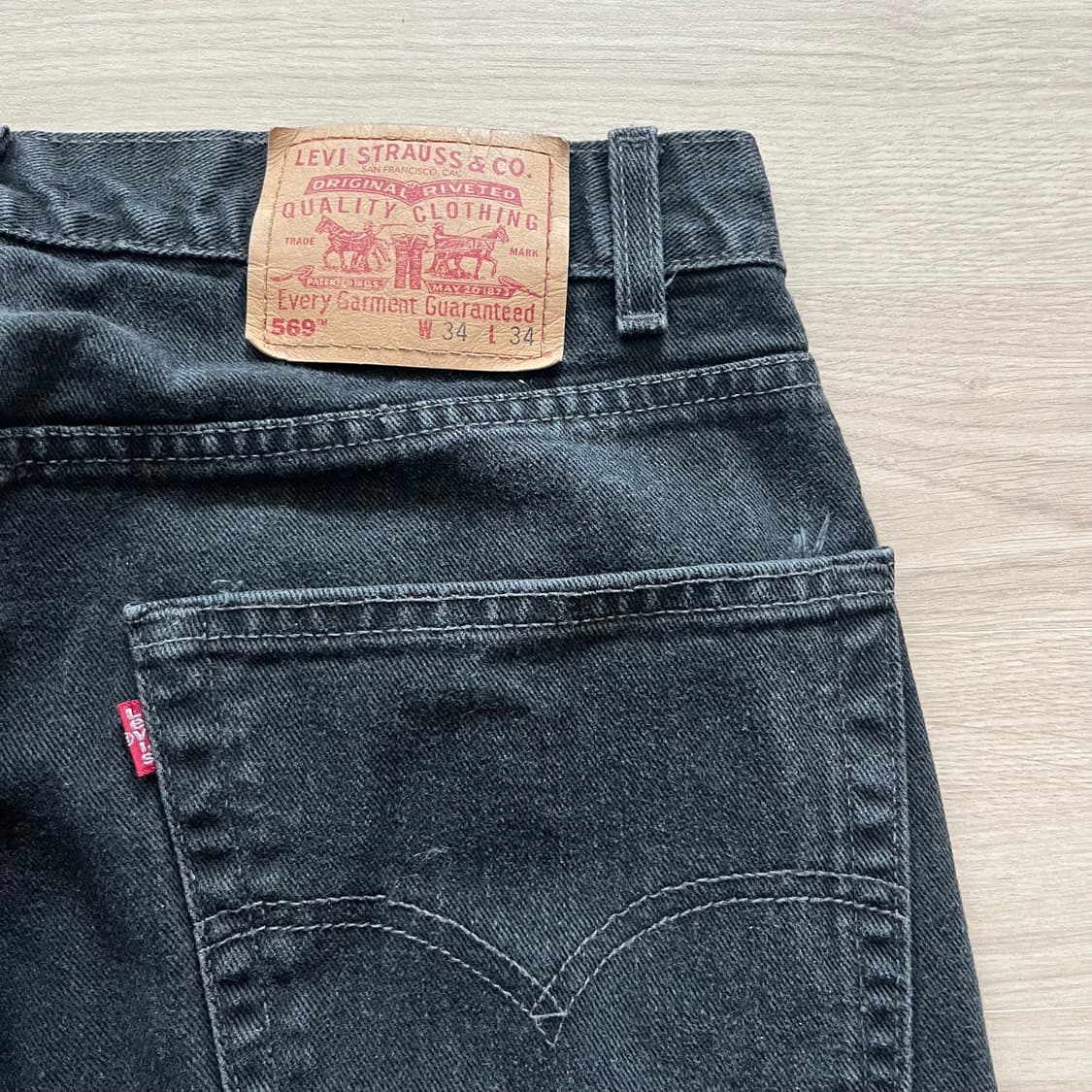 [34X34] 빈티지 리바이스 569 블랙 상품이미지5