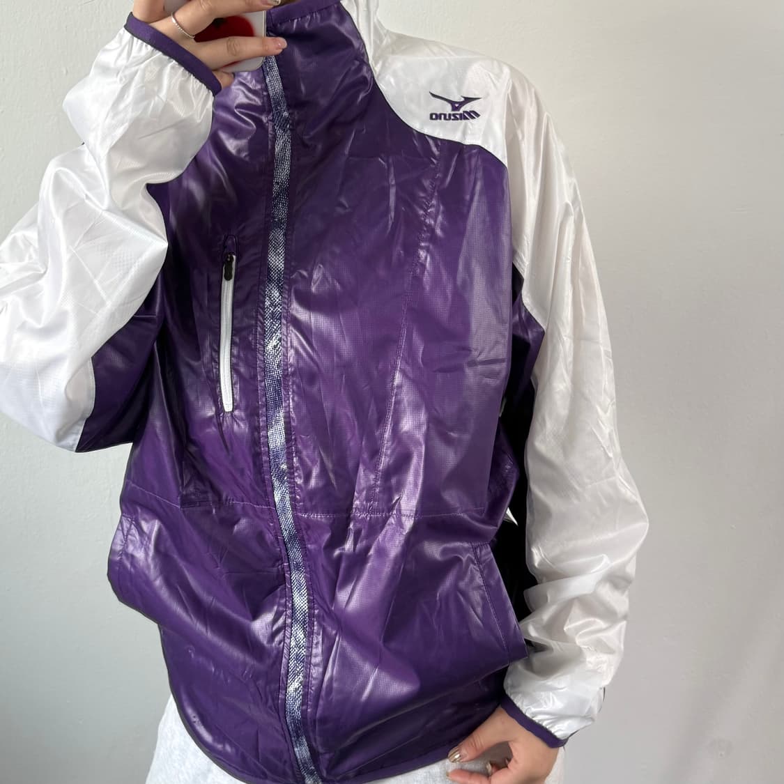 [XL] 미즈노 퍼플 화이트 바람막이 상품이미지1