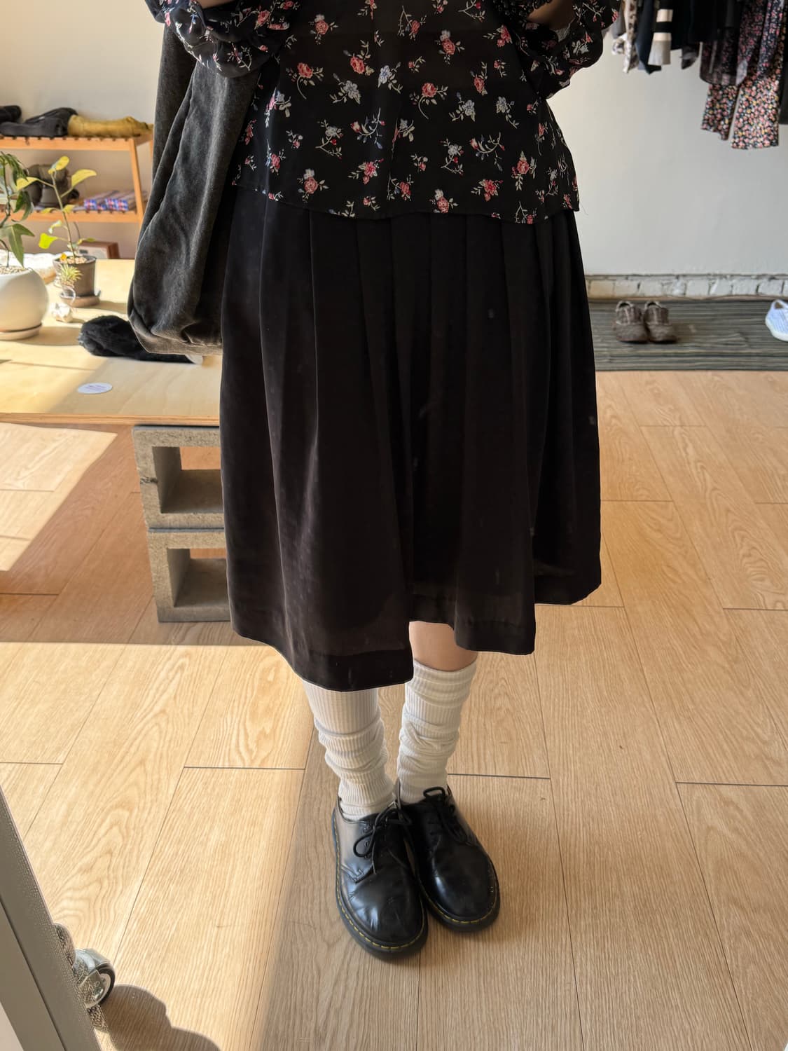 도트 블랙 스커트 상품이미지2