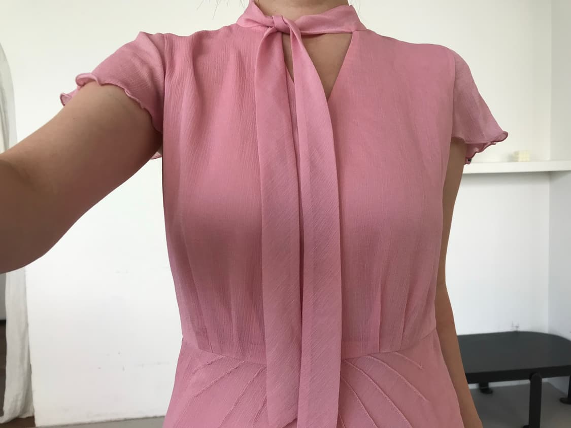vintage pink tie one-piece 상품이미지6
