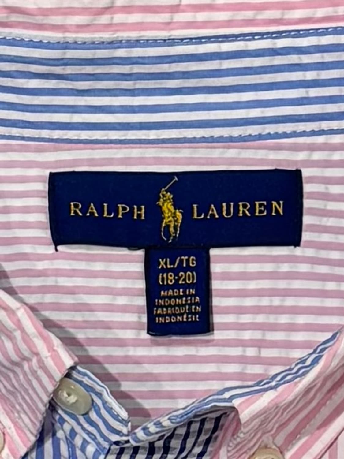 폴로랄프로렌 네이비포니 배색 스트라이프 셔츠 상품이미지6