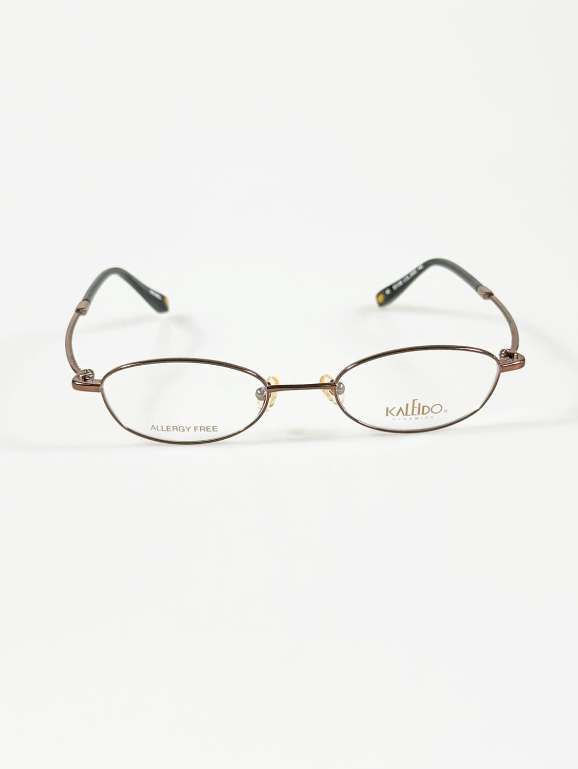 90s KALEIDO 슬림 오벌 브라운 메탈 빈티지 안경 상품이미지1