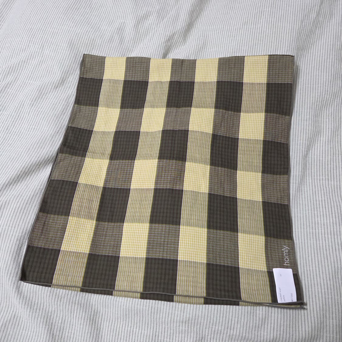 홈리 체크 스카프 옐로우 / 목도리 머플러 상품이미지2