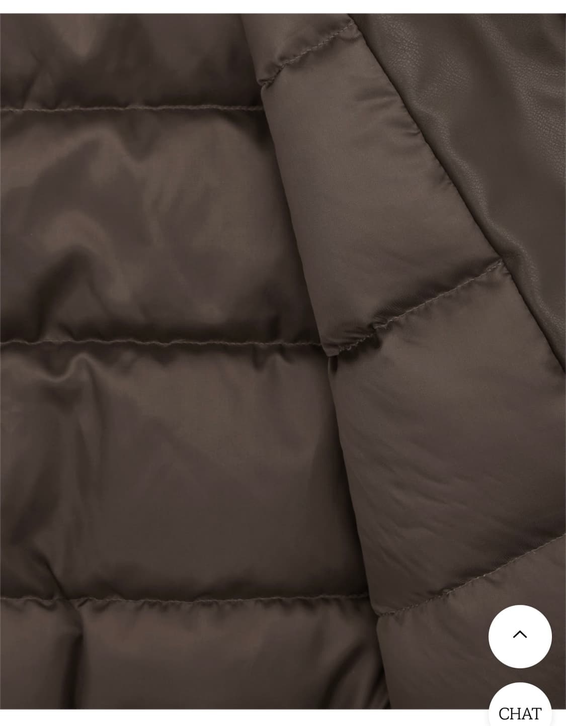 [블랙업]짐블 덕다운 레더 카라 패딩-브라운 상품이미지7