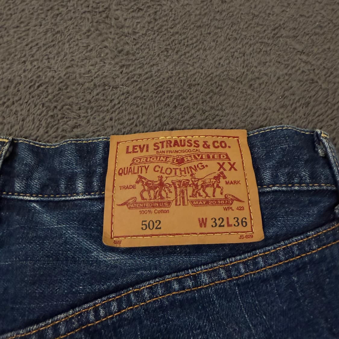 [정품/32X36] 리바이스 빅E 502 셀비지 일본판 복각 데님 팬츠 상품이미지5