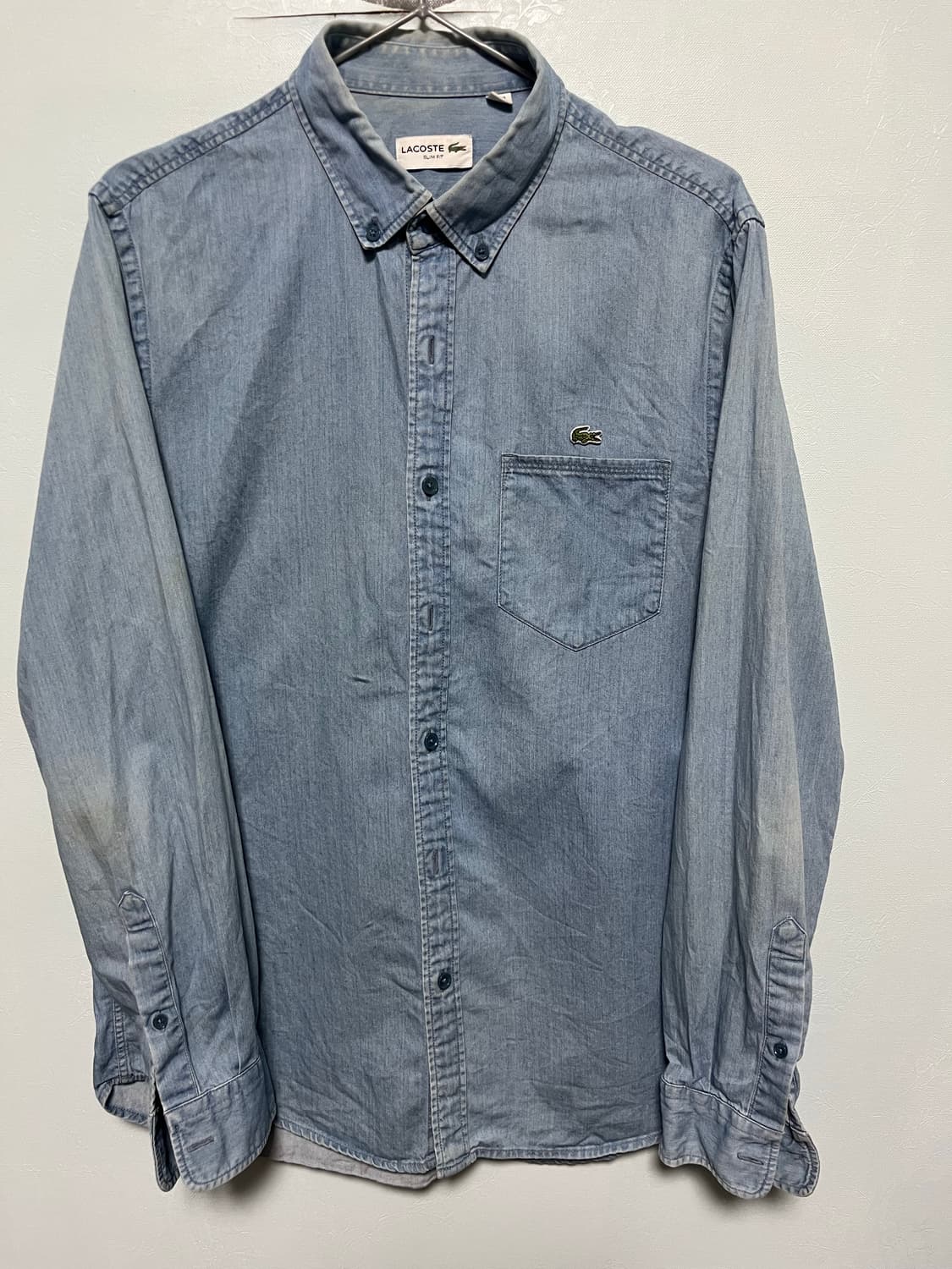 라코스테 데님 워싱 셔츠 남방 상품이미지1