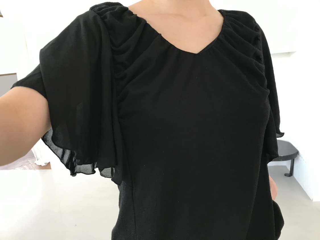 vintage black frill top 상품이미지6