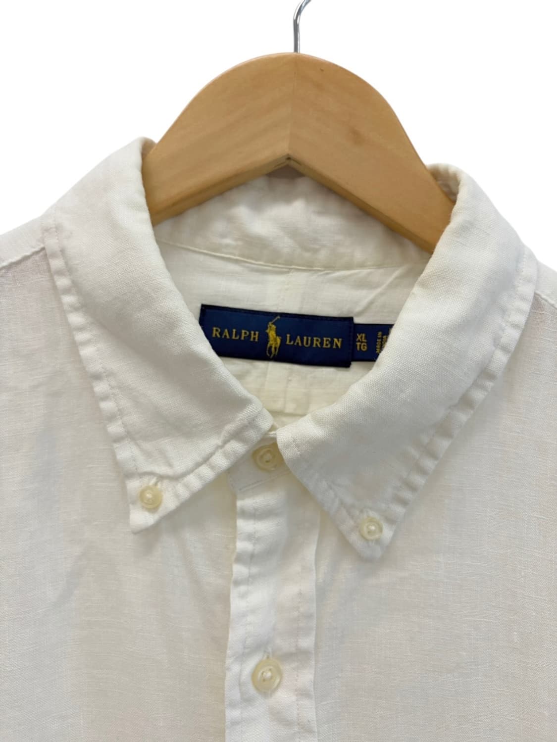 폴로 린넨 셔츠 화이트 (XL)  상품이미지3