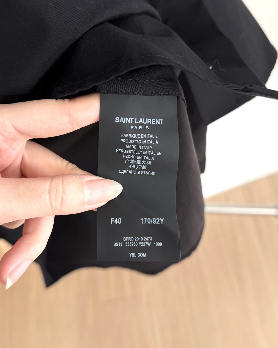 생 로랑 19aw 블랙 히든 플라켓 셔츠 상품이미지8