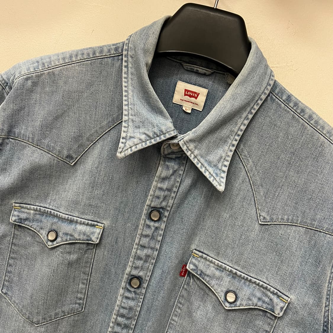 리바이스 웨스턴 데님 셔츠 청남방 L 상품이미지3