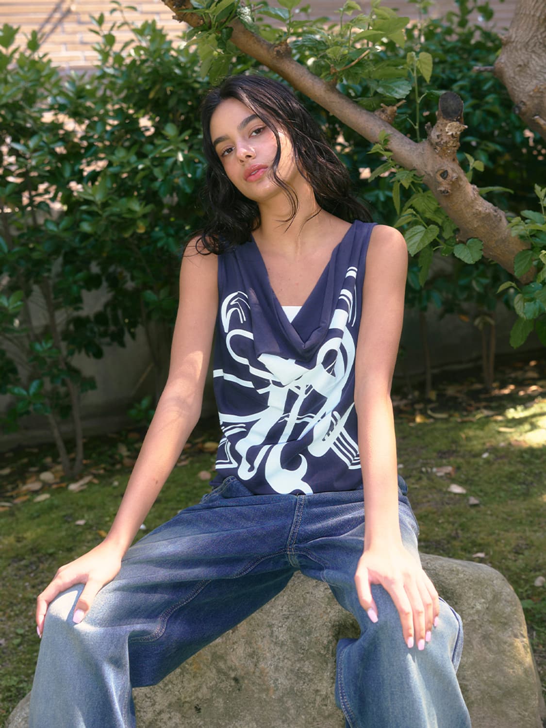 nyxx 엔와이엑스엑스 드레이프 오프숄더 탑 상품이미지5