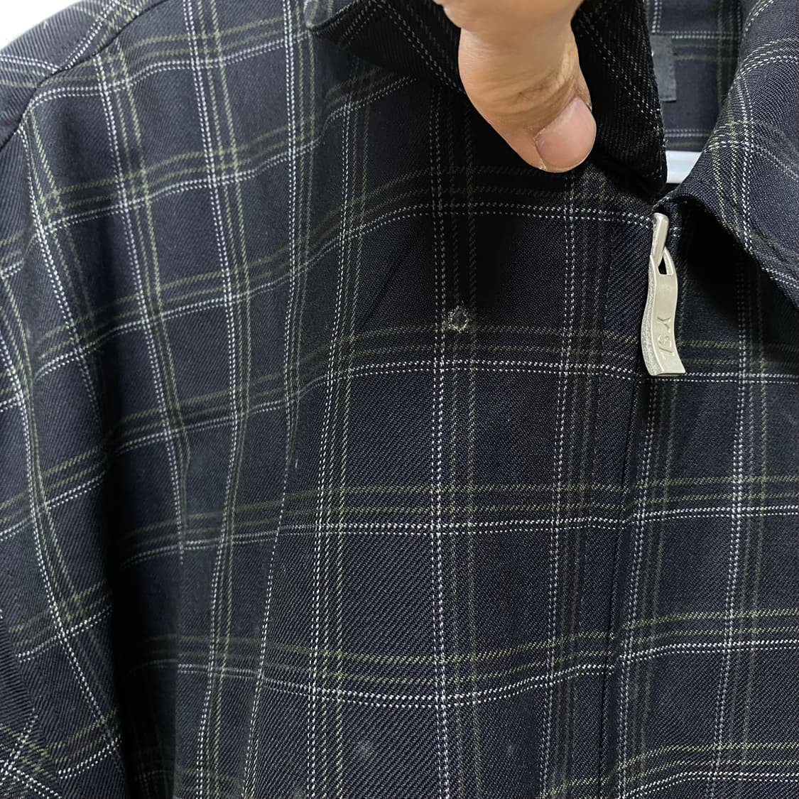 입생로랑 체크 블루종 자켓 105 상품이미지4