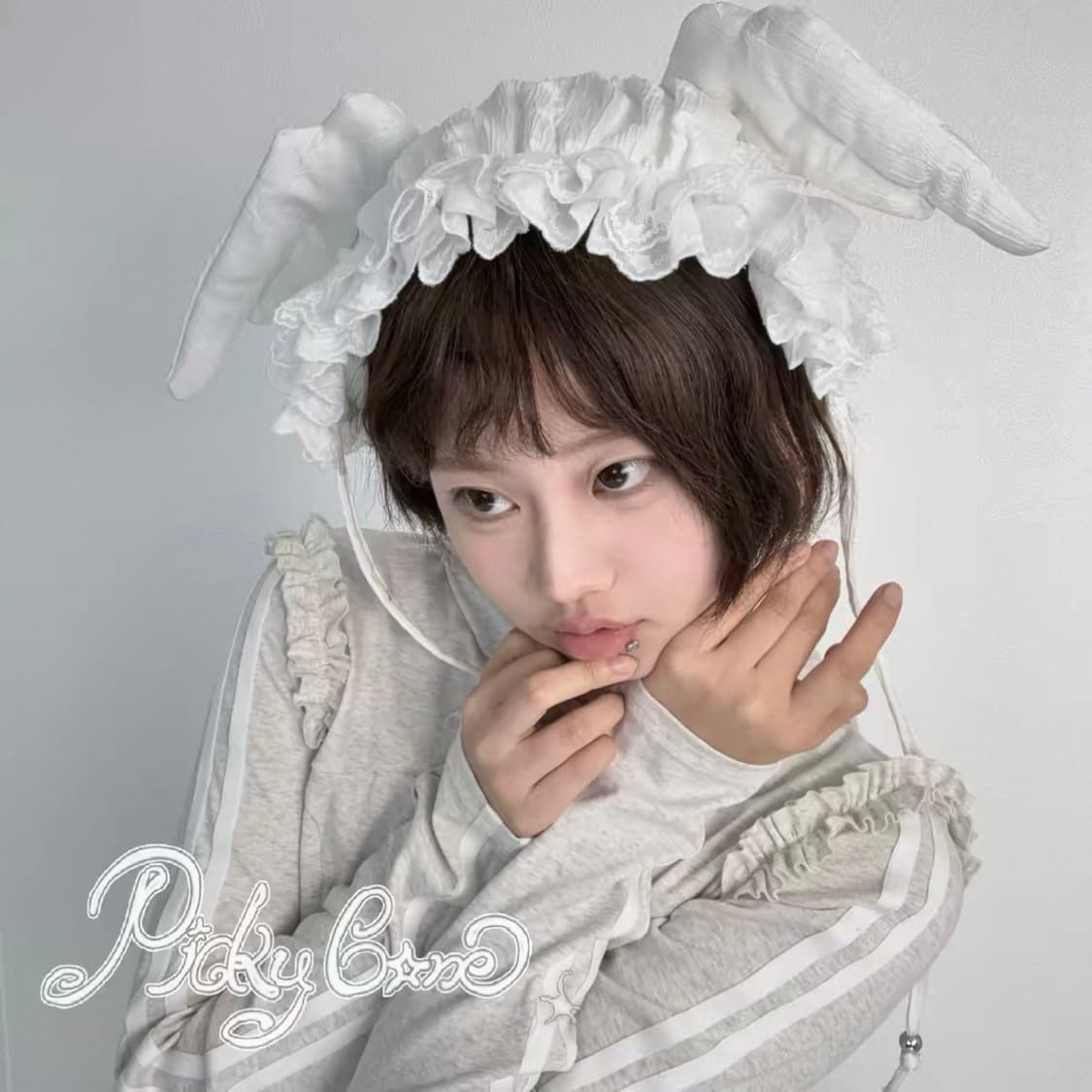 picky bone 천사 러플 보닛 상품이미지1