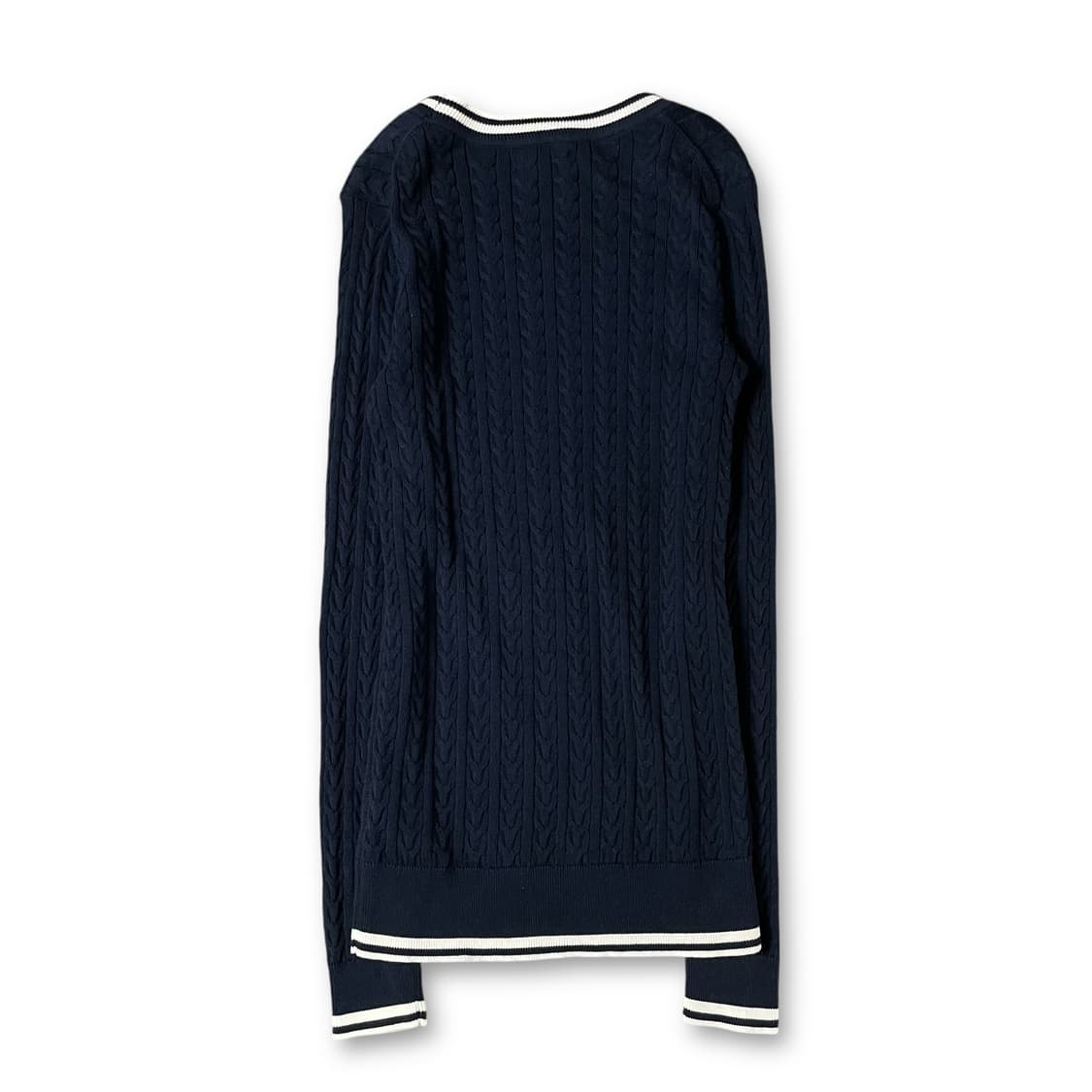 타미힐피거 네이비 로고 꽈배기 긴팔 니트 XS 상품이미지2