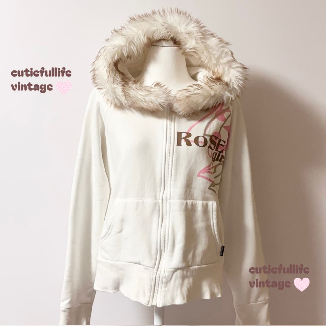 울프죠 프린팅 기모 후드집업  갸루y2k 상품이미지1