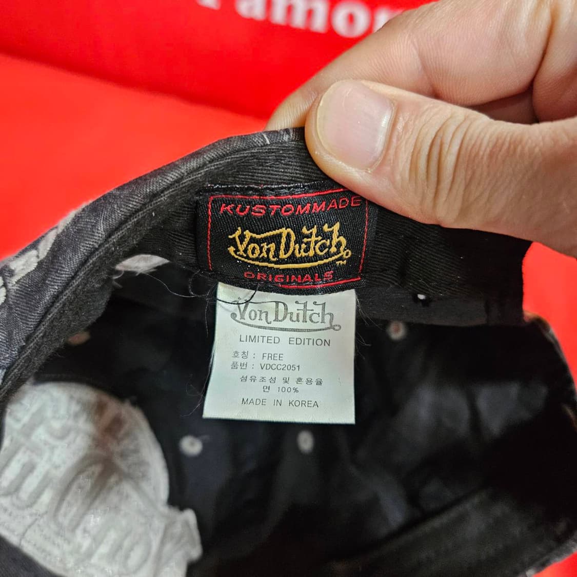 본더치(Vondutch) Vintage Y2k 빅로고 워시드 볼캡 상품이미지5