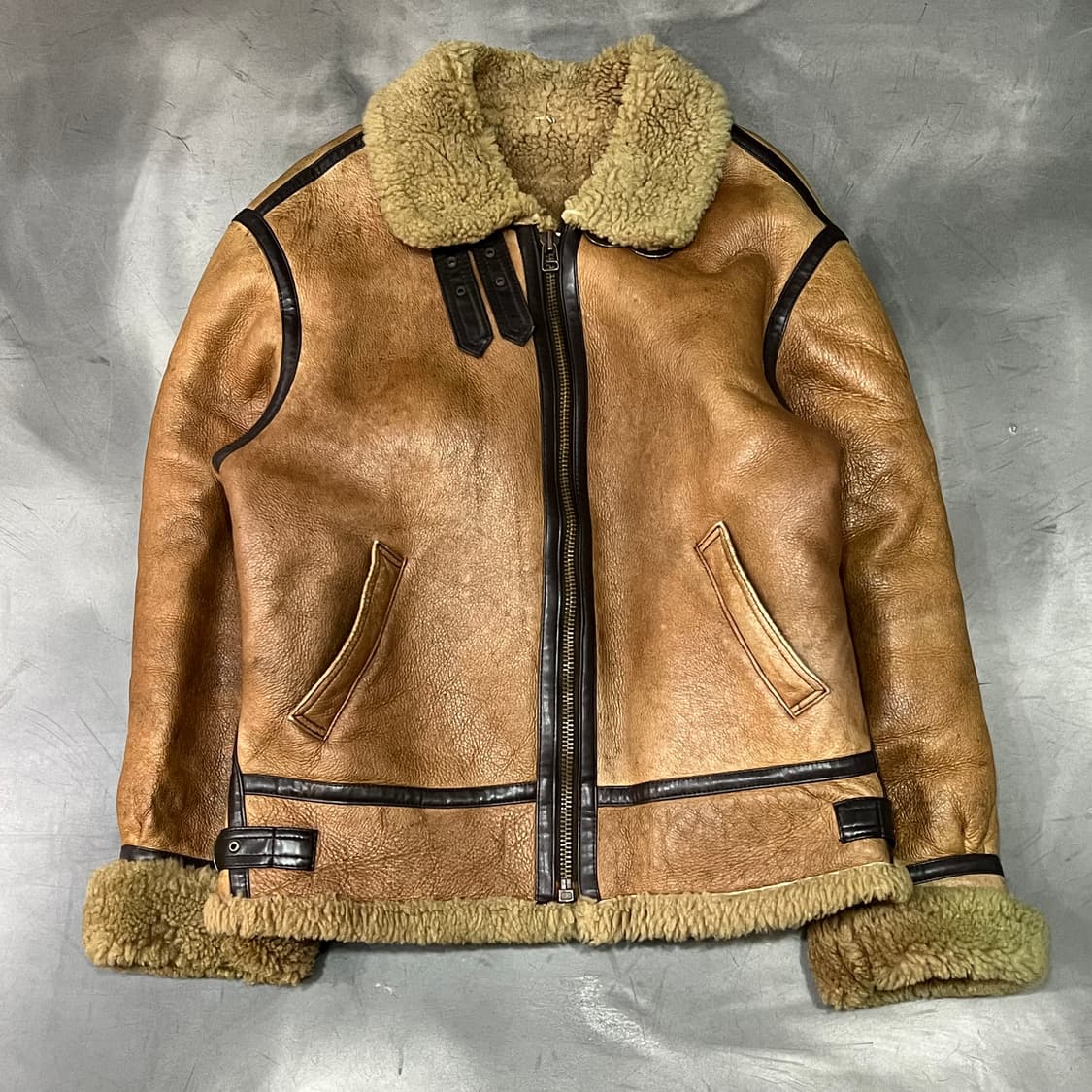  B3 리얼레더 무스탕 자켓 y14446 상품이미지1