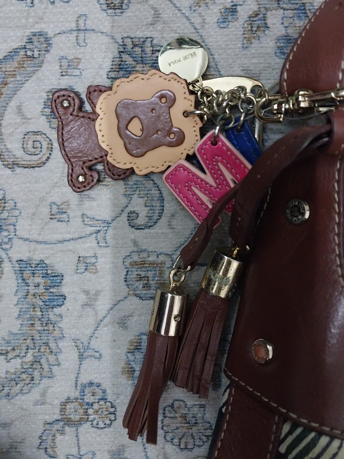 빈폴 체크 소가죽 버킷백  상품이미지5