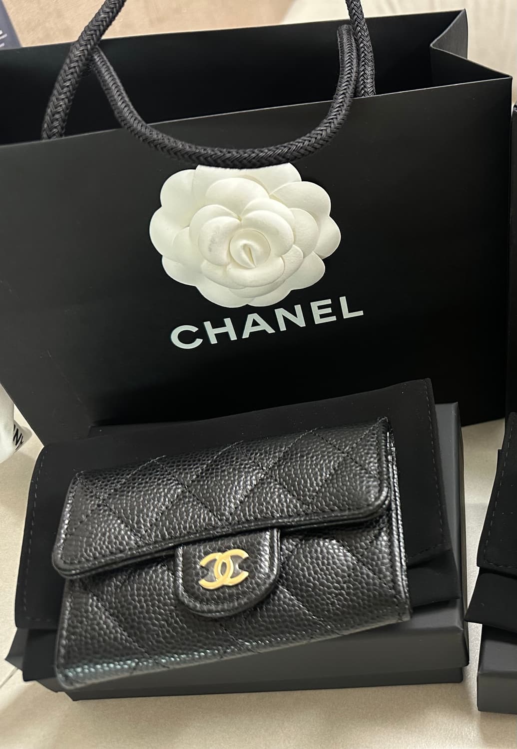 샤넬 클래식 똑딱이 카드지갑 금장 ! 상품이미지2