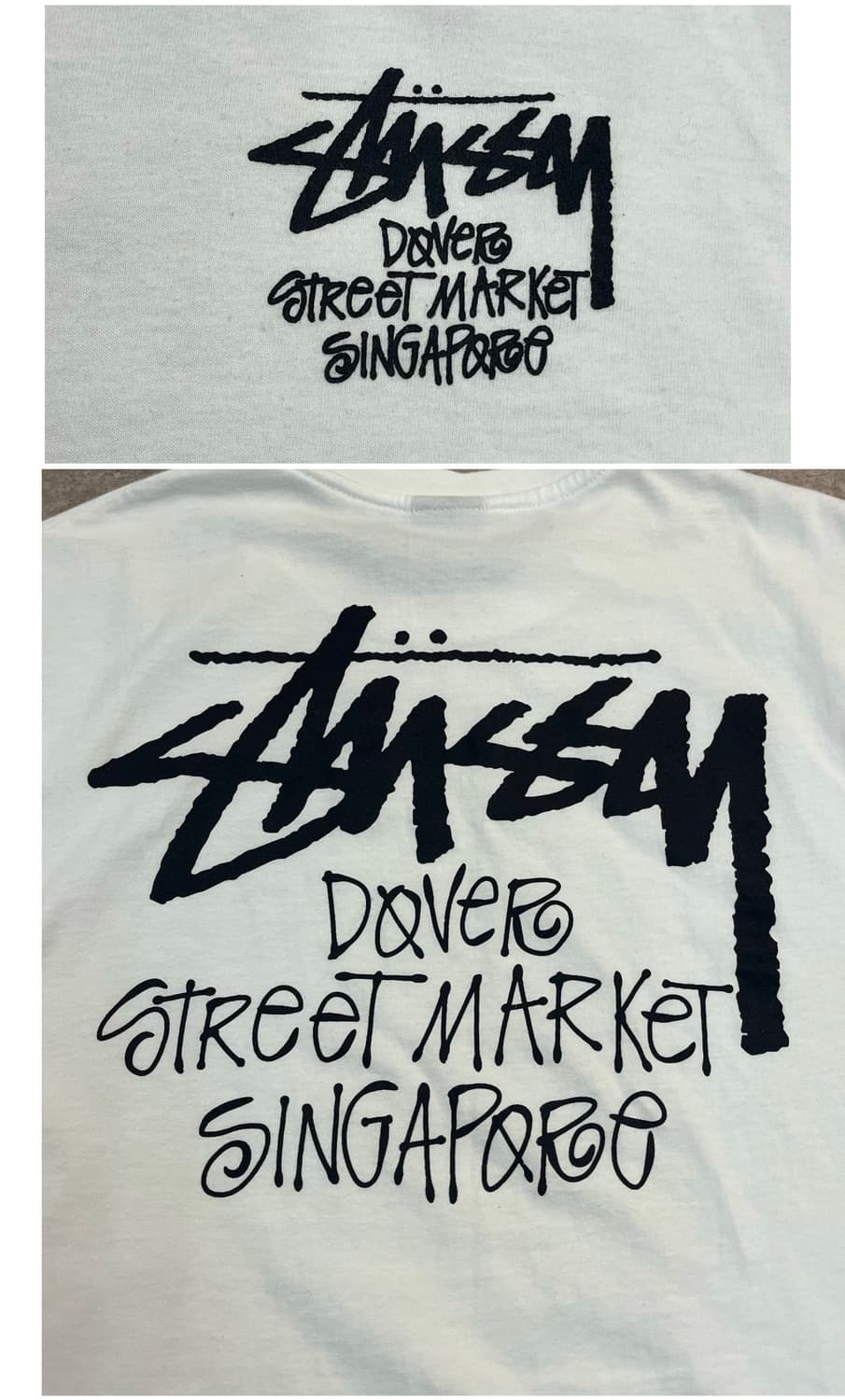 스투시 스탁 도버 스트리트 마켓 반팔티 화이트 L #csz3924  상품이미지7