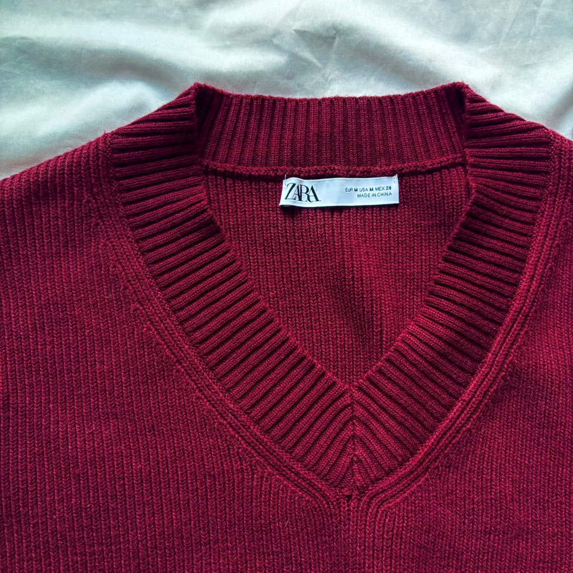 자라 버건디 니트 베스트 상품이미지2