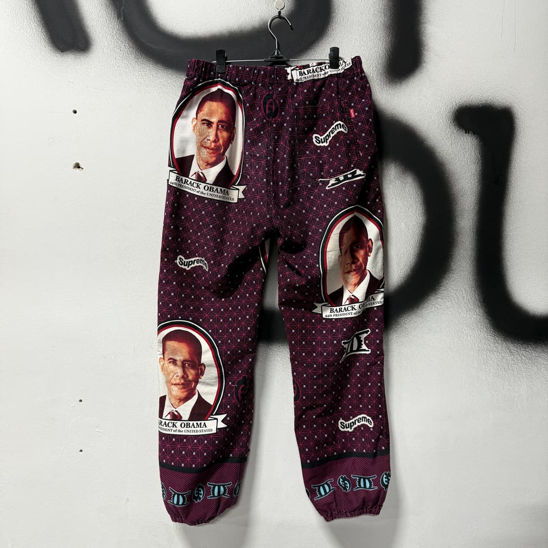 슈프림 17ss 오바마 풀 프린팅 스케이트 조거 팬츠 상품이미지2