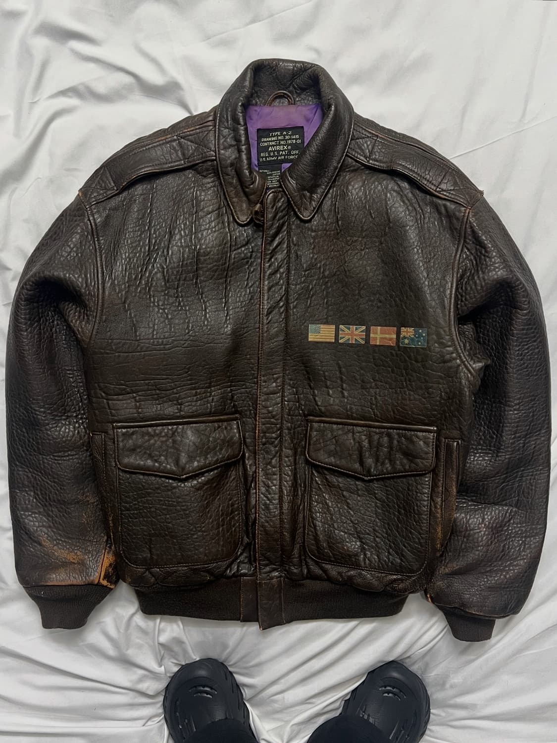 아비렉스 A-2 가죽자켓 상품이미지2