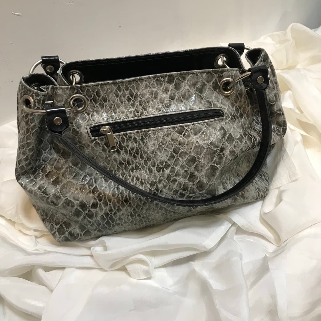 Vintage 빈티지 갸루 펑크 악어패턴 숄더백 토트백 상품이미지6