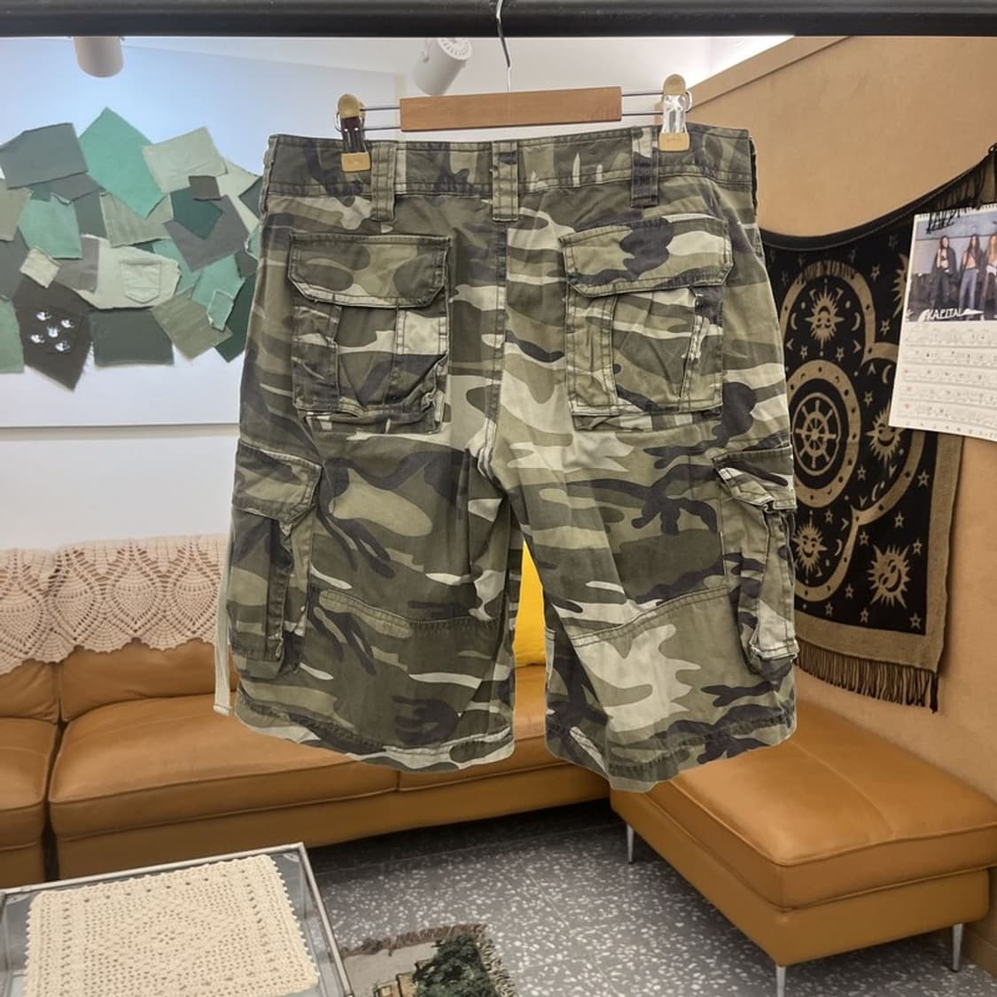 UGIZ 빈티지 밀리터리 카모 스트랩 카고 반바지 28인치 C12145 상품이미지4