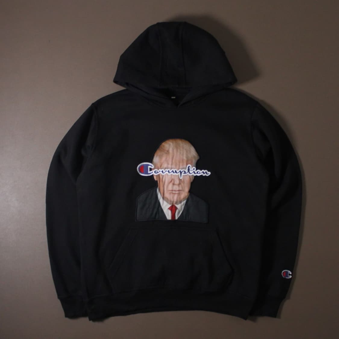 Champion 챔피온 스트리트 패러디 프린팅 기모 블랙 후드 상품이미지1