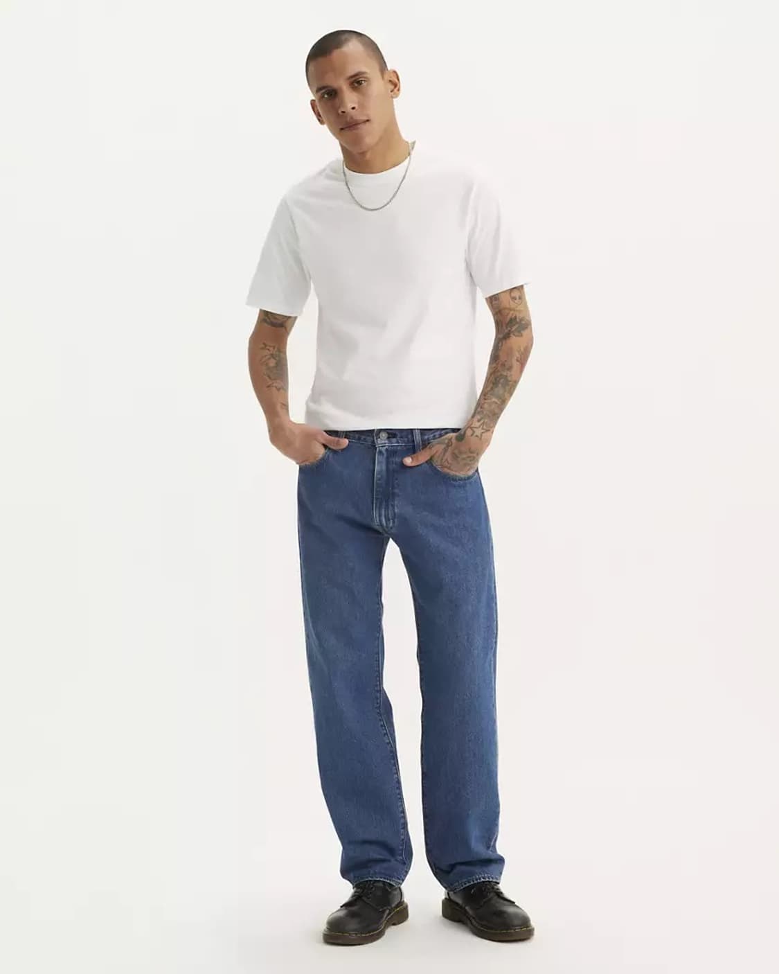 리바이스 555 릴랙스 스트레이트 중청 34x32 상품이미지4