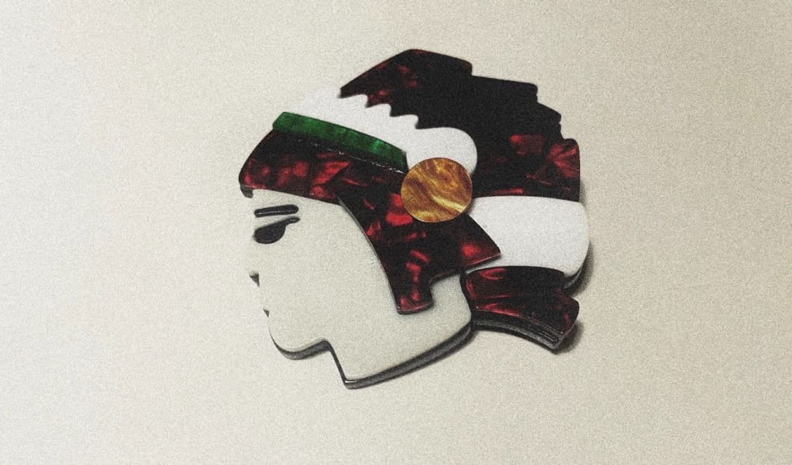 1960s 프랑스 빈티지 인디언 브로치 상품이미지2