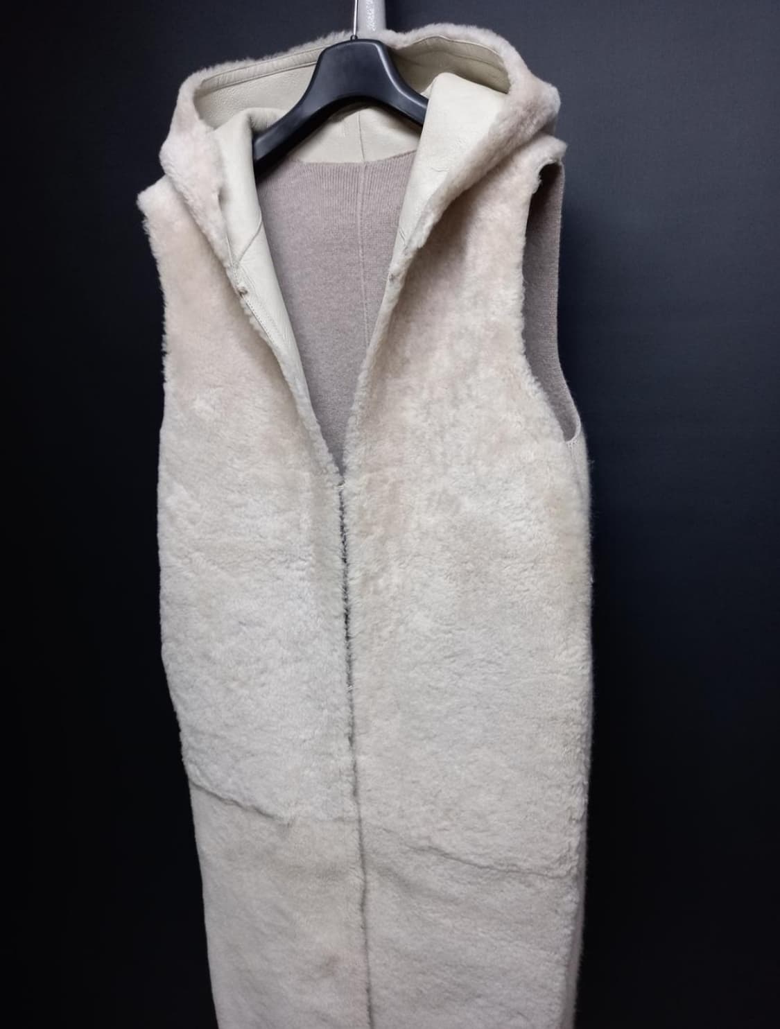 SO WOOL 쏘울 리버시블 리얼 램스킨 양모 맥시 베스트 상품이미지7