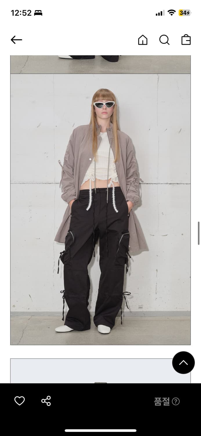 타입서비스 Pleated Fleece Long Jumper Gray 상품이미지3