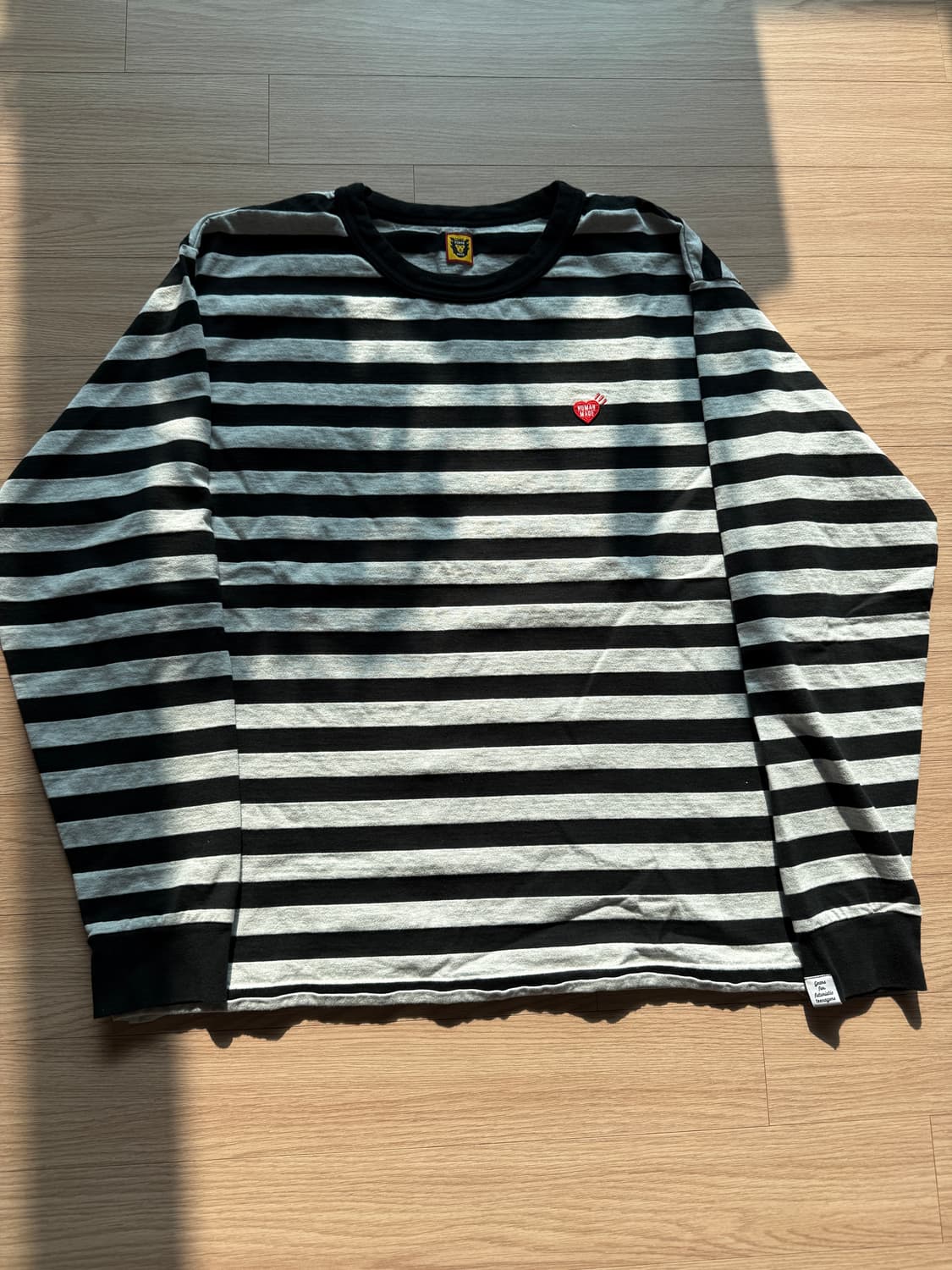 17SS 휴먼메이드 하트 로고 스트라이프 롱슬리브 티 상품이미지1