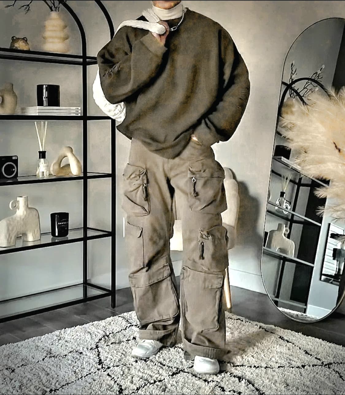 [31 32] 자라 유틸리티 멀티포켓 카고팬츠 연베이지 5575/472 상품이미지10