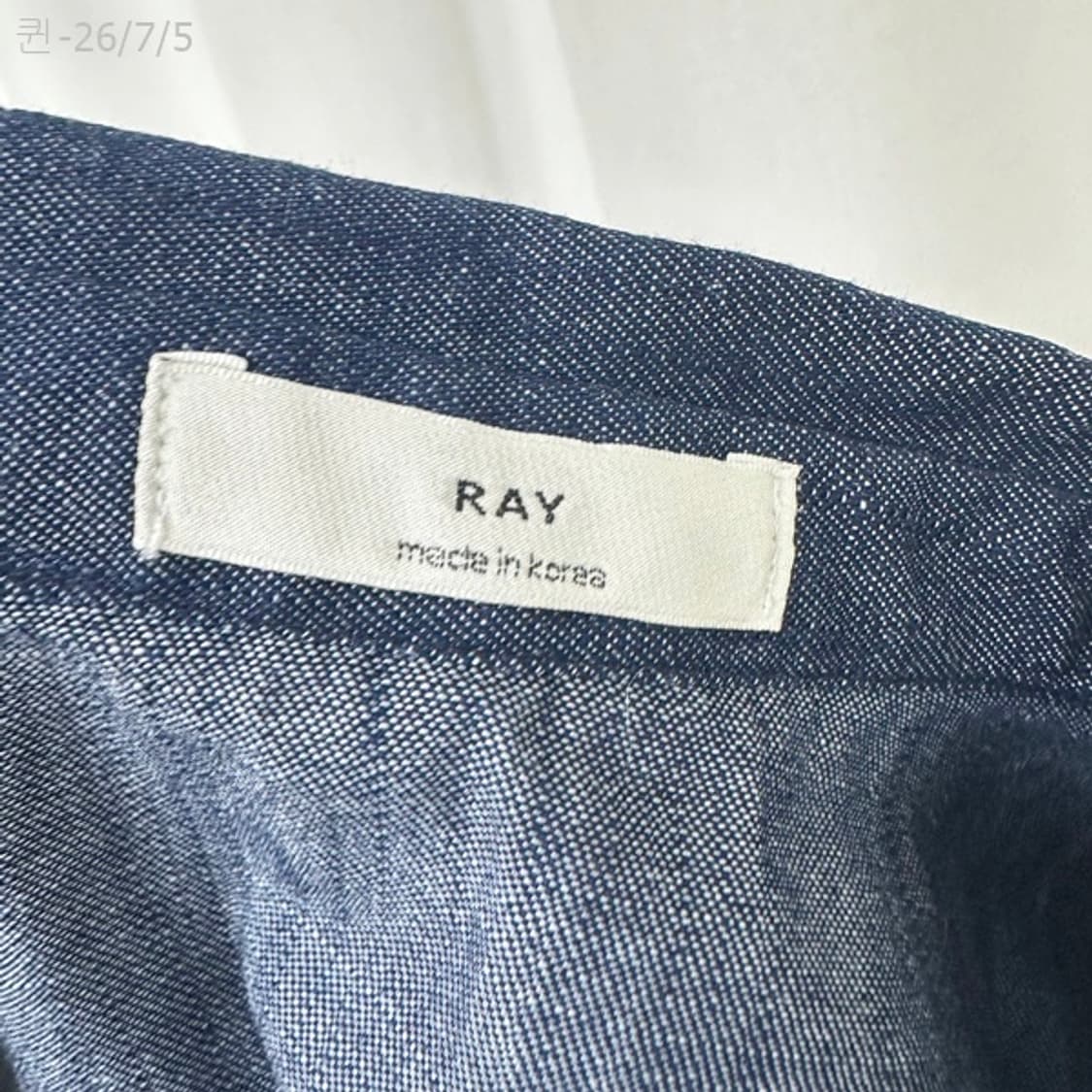 RAY 보세 여자 데님 반팔 허리밴딩 원피스 FREE 상품이미지7