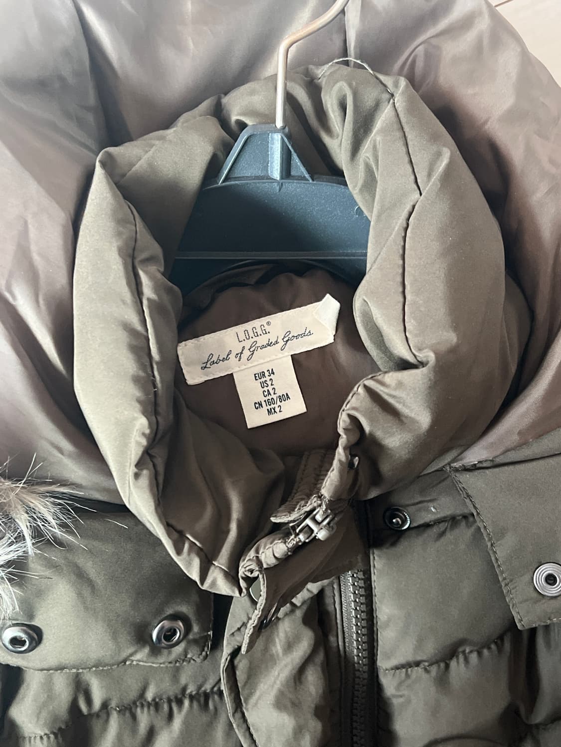 L.O.G.G 카키 여자패딩 상품이미지3