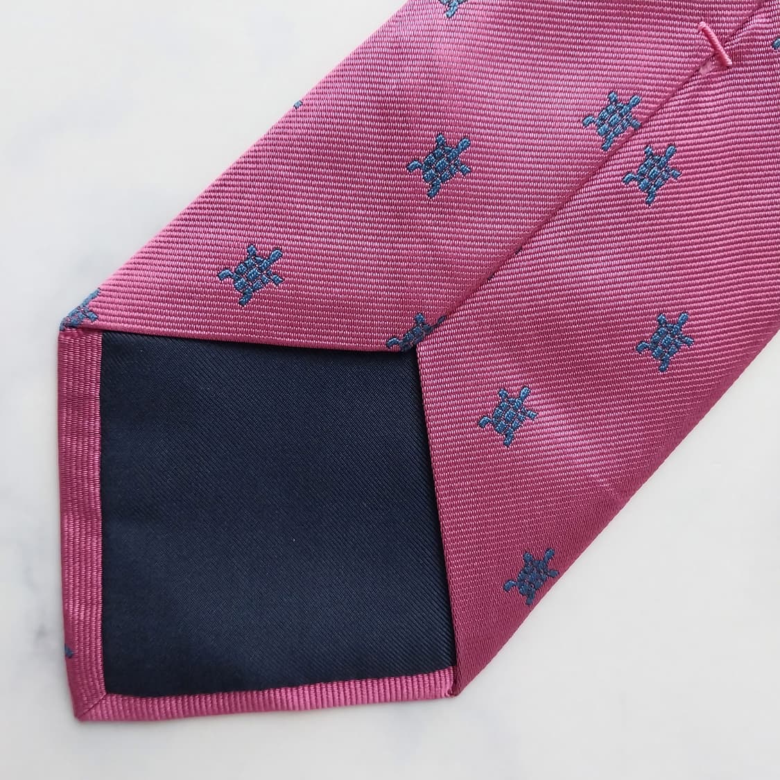 폴로 랄프로렌 핑크 거북이 자수 넥타이 9.3cm A+등급 K2513 상품이미지7
