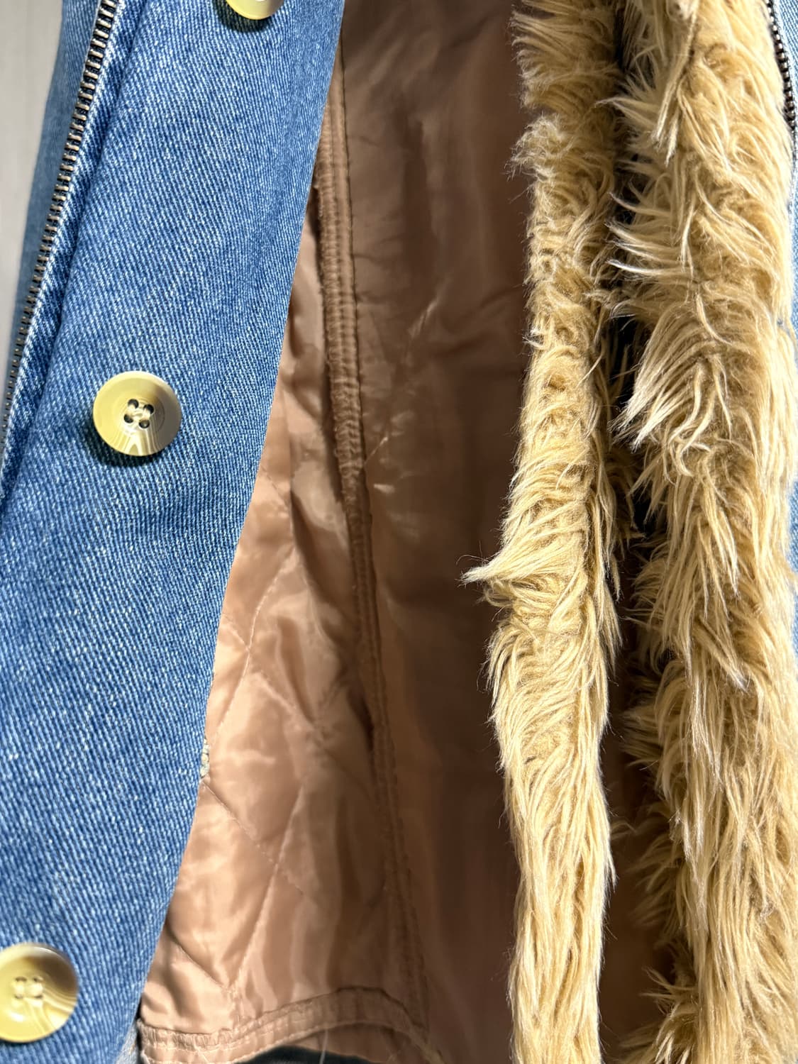 빈티지 버니테이프클럽 퍼청자켓 상품이미지2