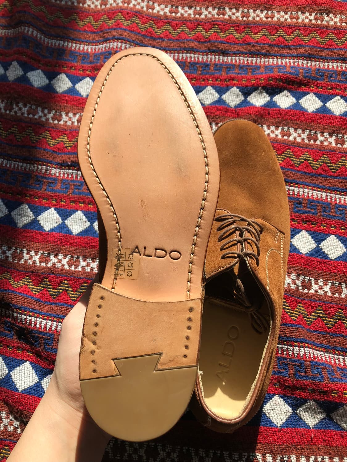 알도 스웨이드 브라운 남성 구두 280 상품이미지6