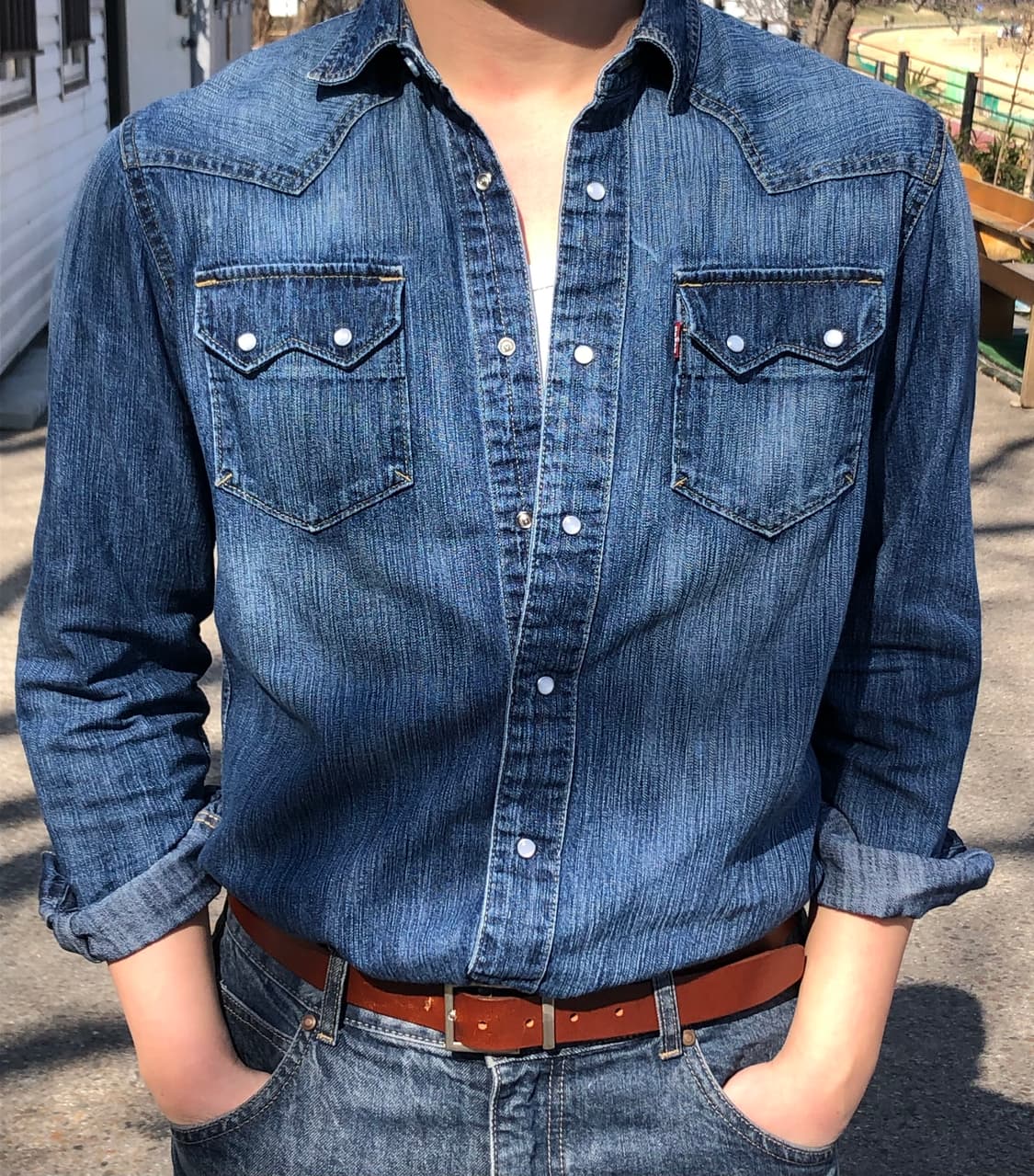 리바이스 웨스턴 데님셔츠 상품이미지3