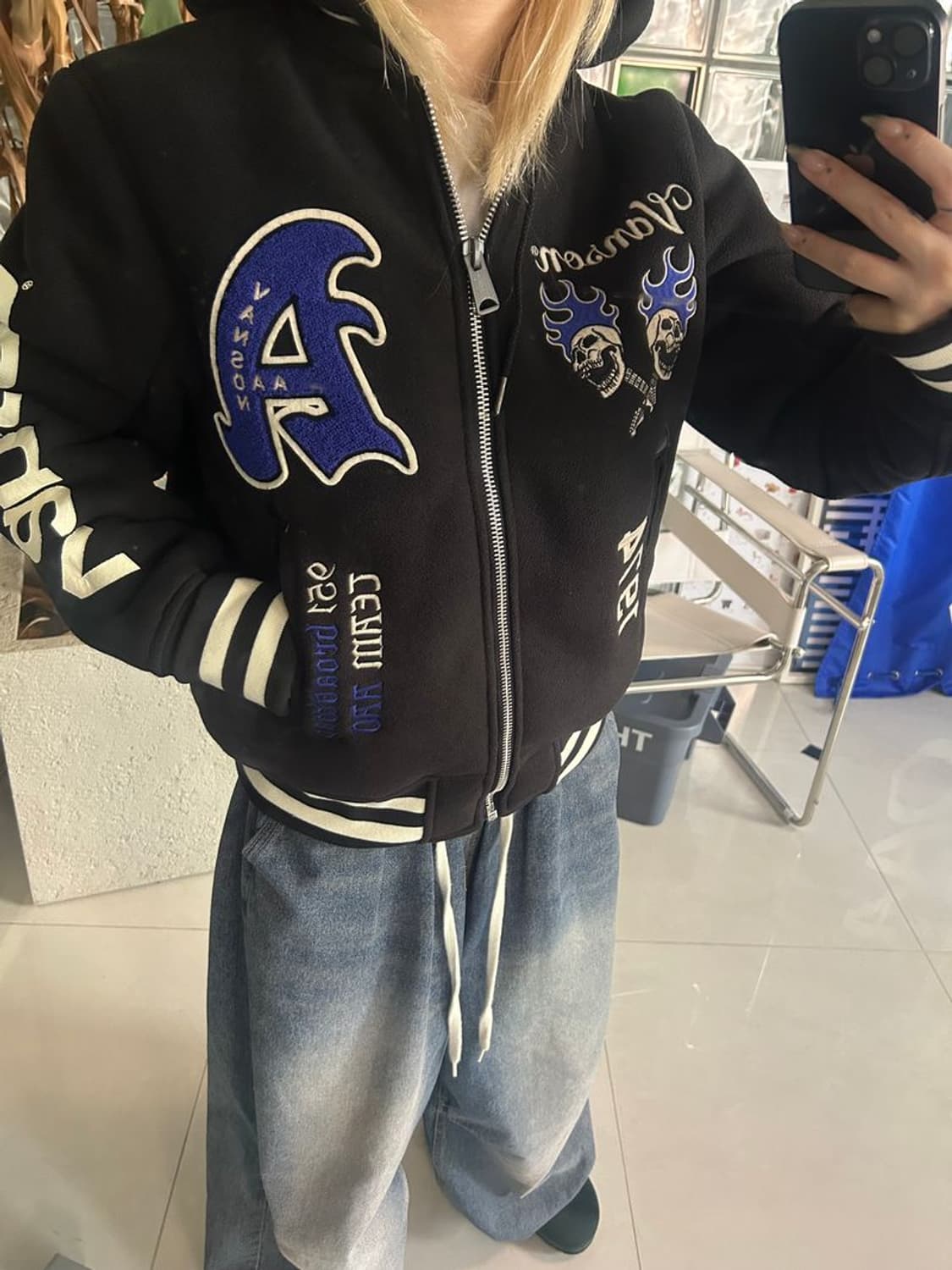 VARSITY JACKET 크롭 바시티 재킷 AAV-2601 상품이미지4